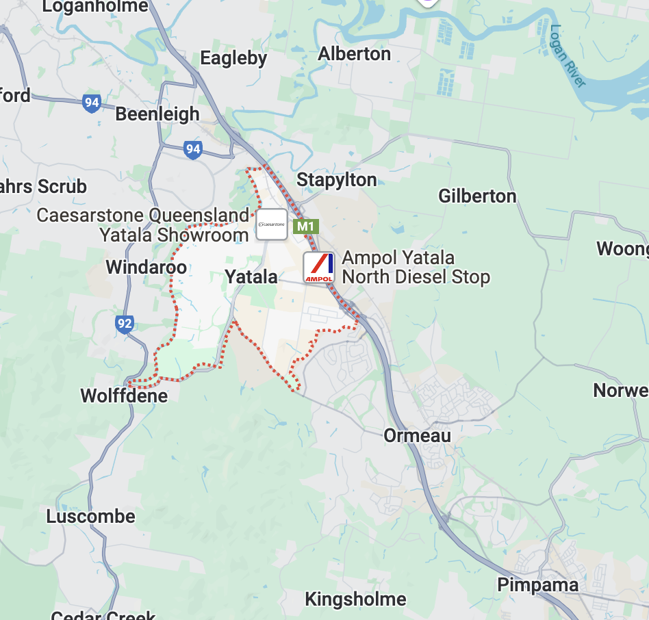 Service area map of Yatala